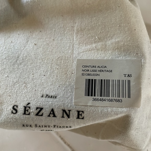 Sezane Alicia Belt. NWT. Black. Size 85 - Picture 6 of 10